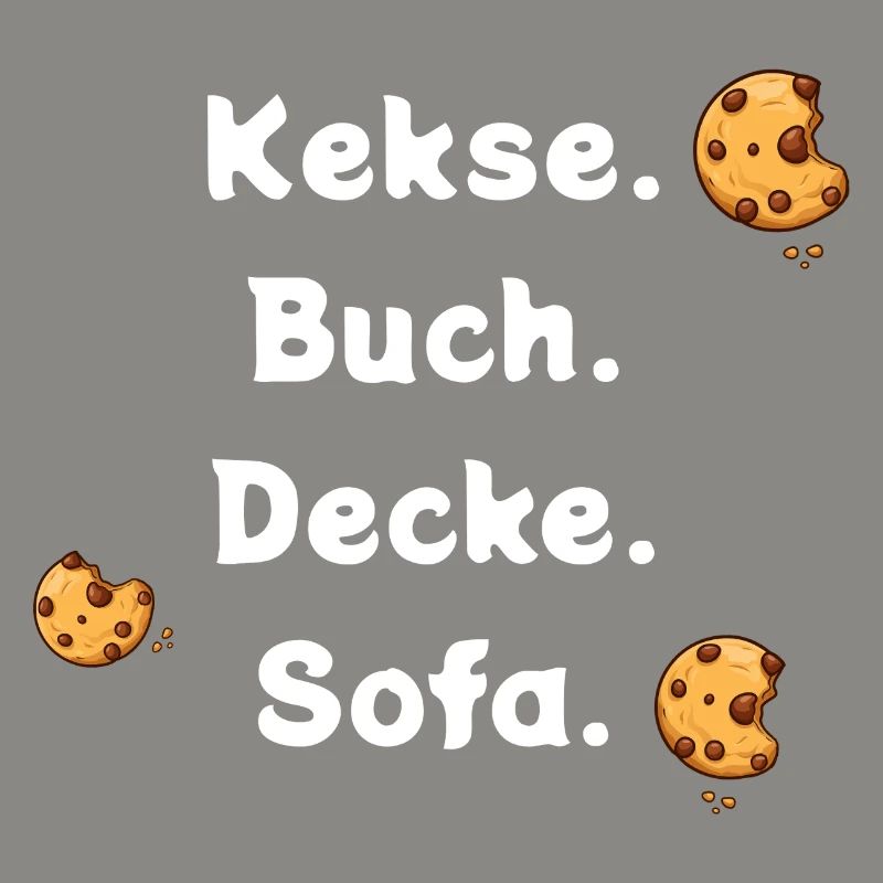 Biscuits. Book. Ceiling. Sofa.