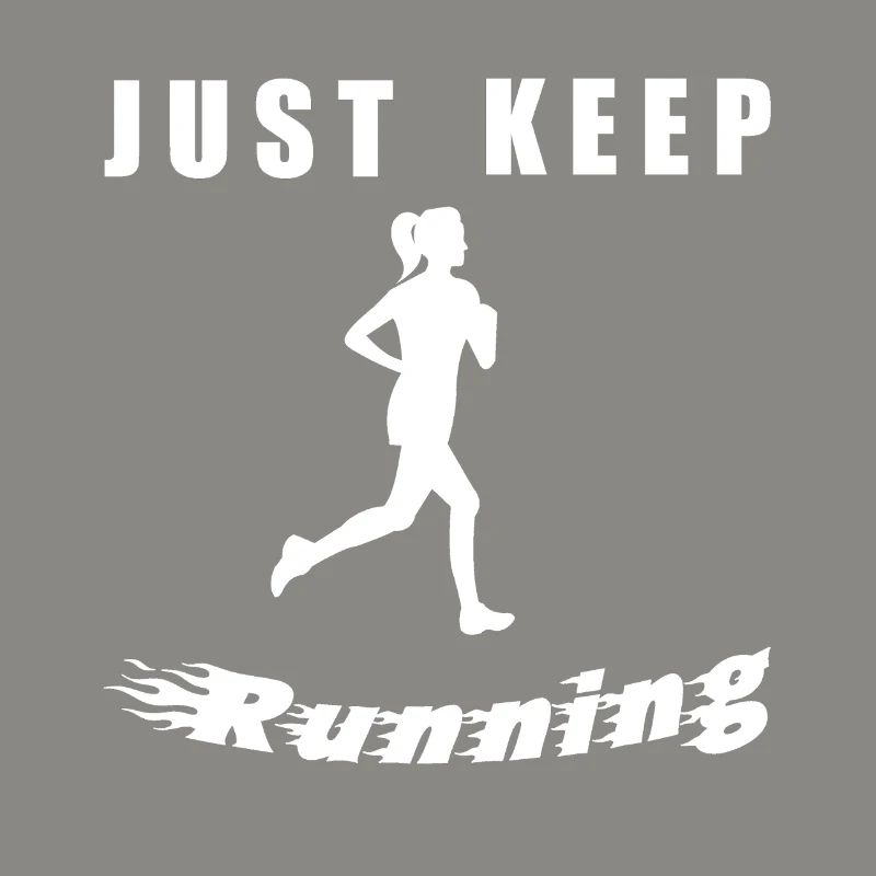 Continue simplement de courir – Silhouette de coureur