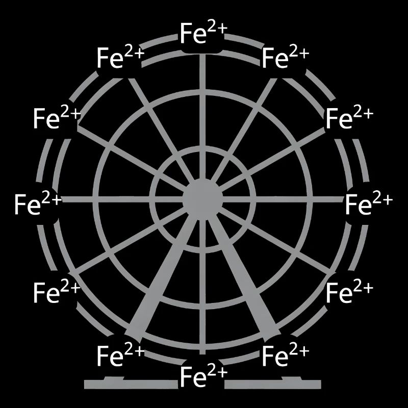 Ferrous Iron Fe2+ Ion Chemistry Science Design