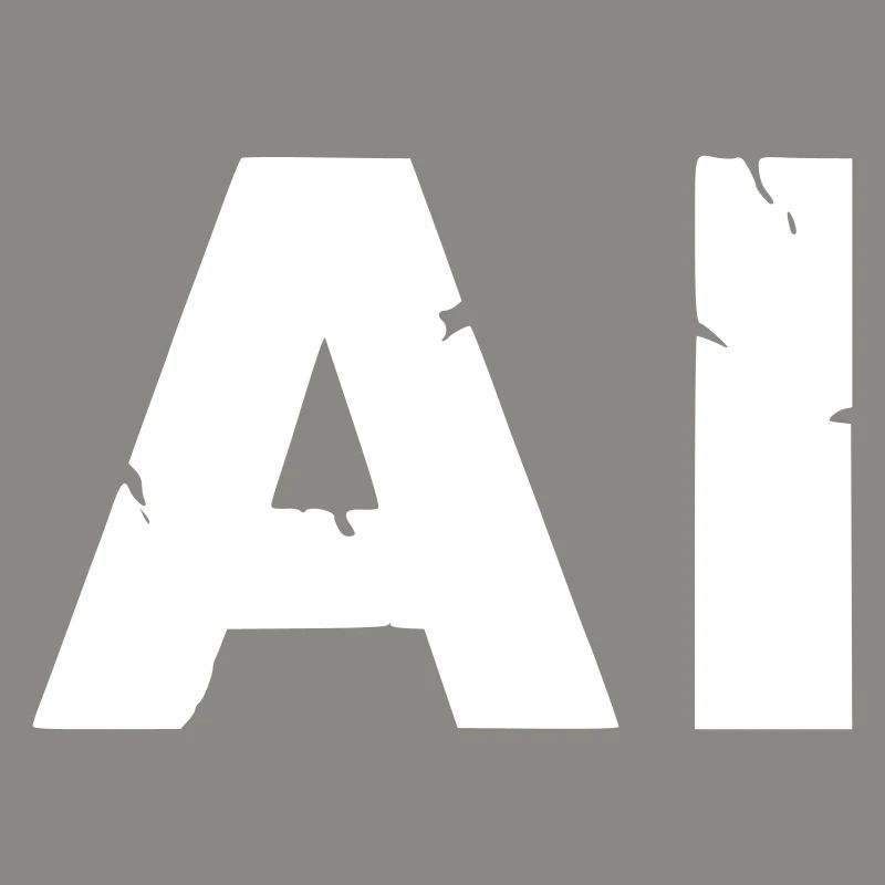 AI Artificial Intelligence Text Grunge Vektor