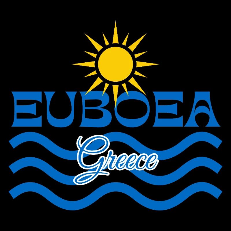 Euboea Greece Sun Waves Logo
