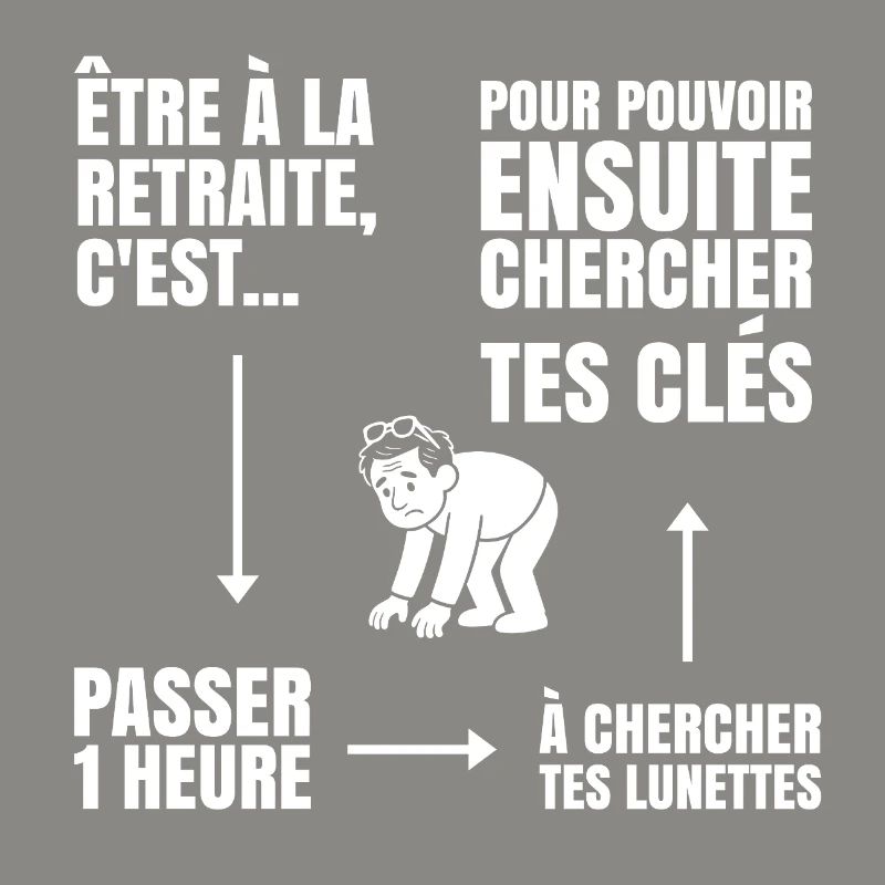 Im Ruhestand mit oder ohne Brille (weißer Text)