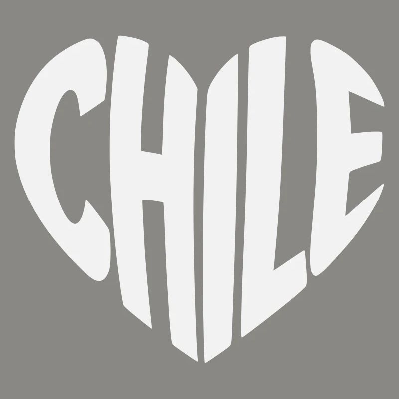 Conception typographique du cœur chilien