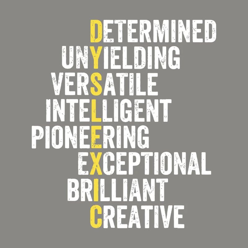 Yellow Accent Adjective Stack