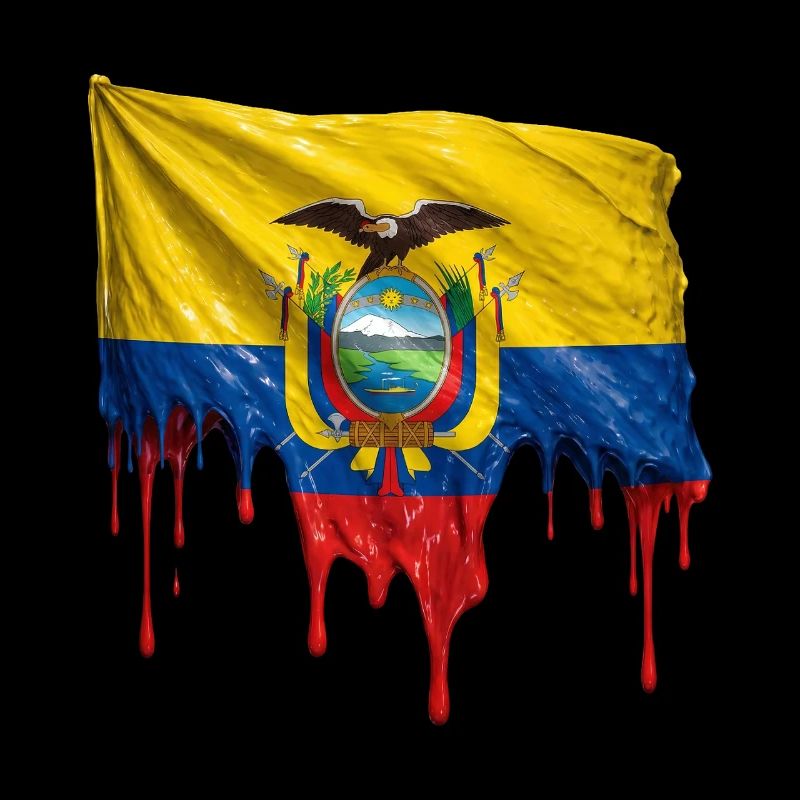 Ecuador Flag Splatter