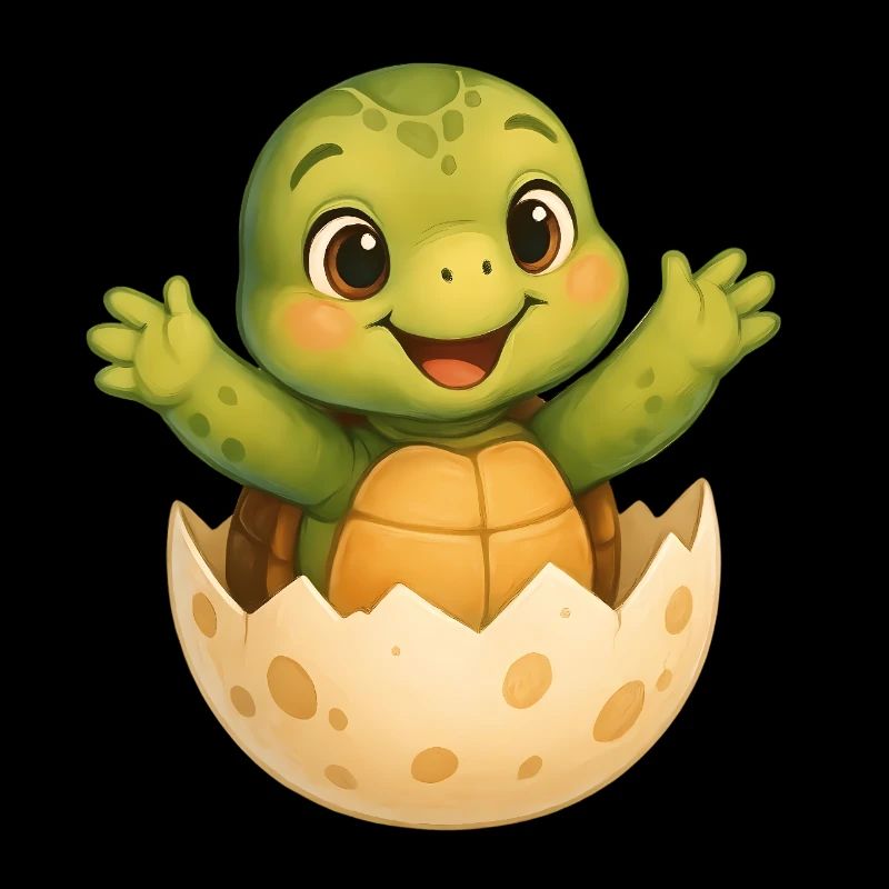 Small turtle hatching