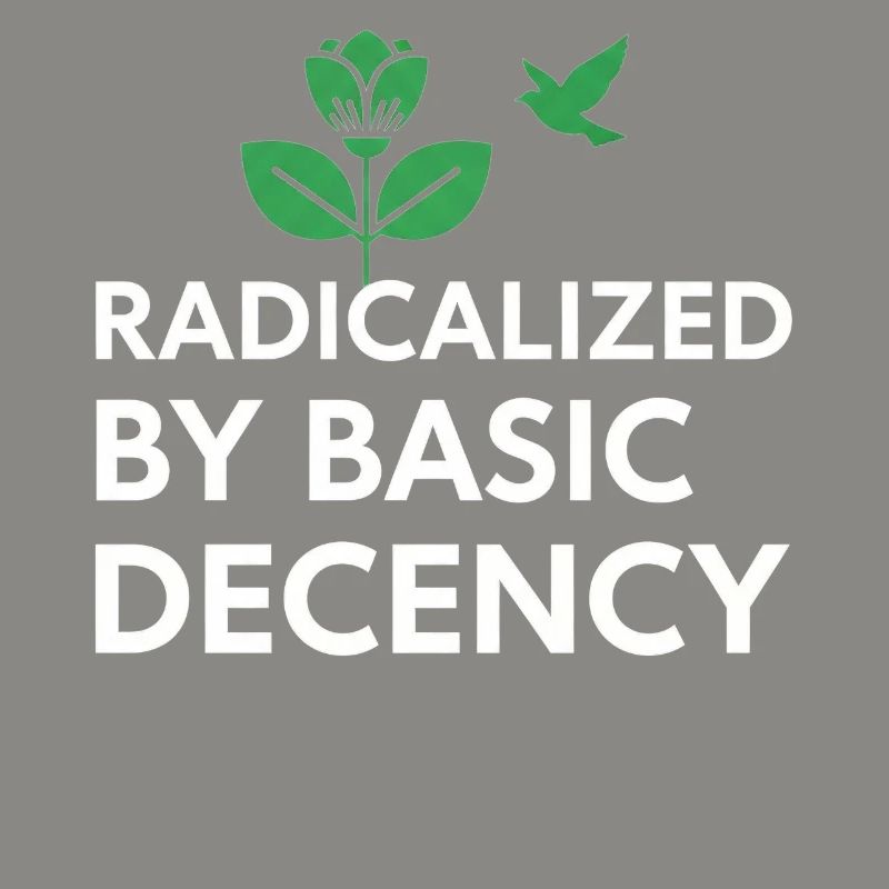 Radicalized By Basic Decency Statement shirt decal