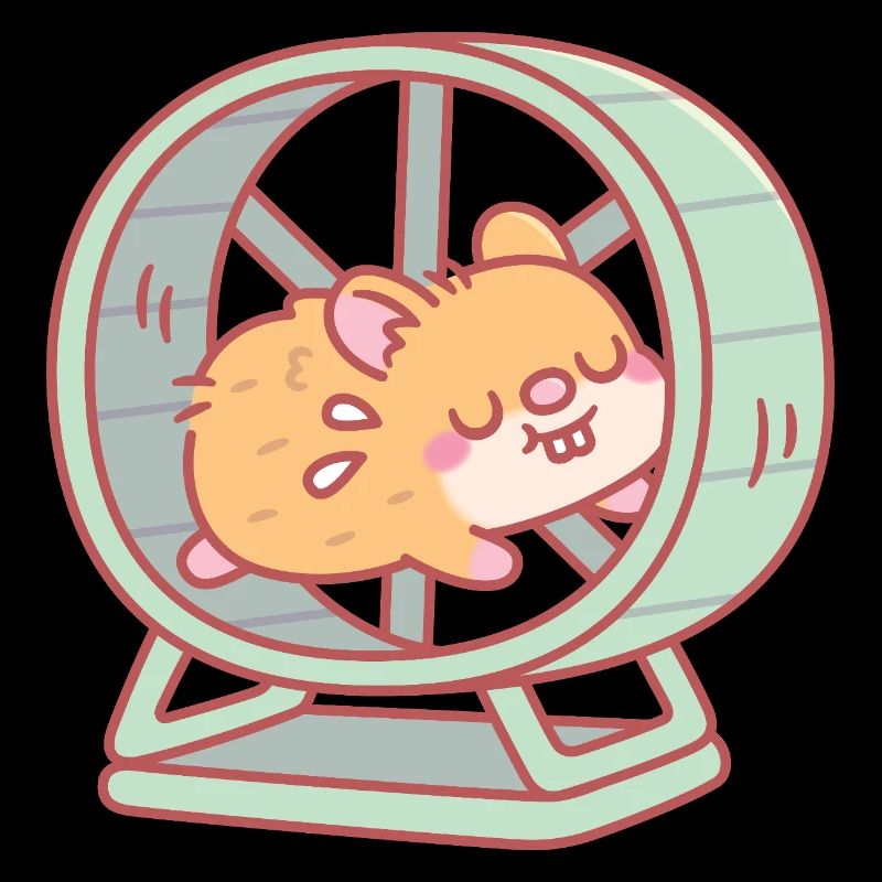 Mignon hamster courant sur une roue