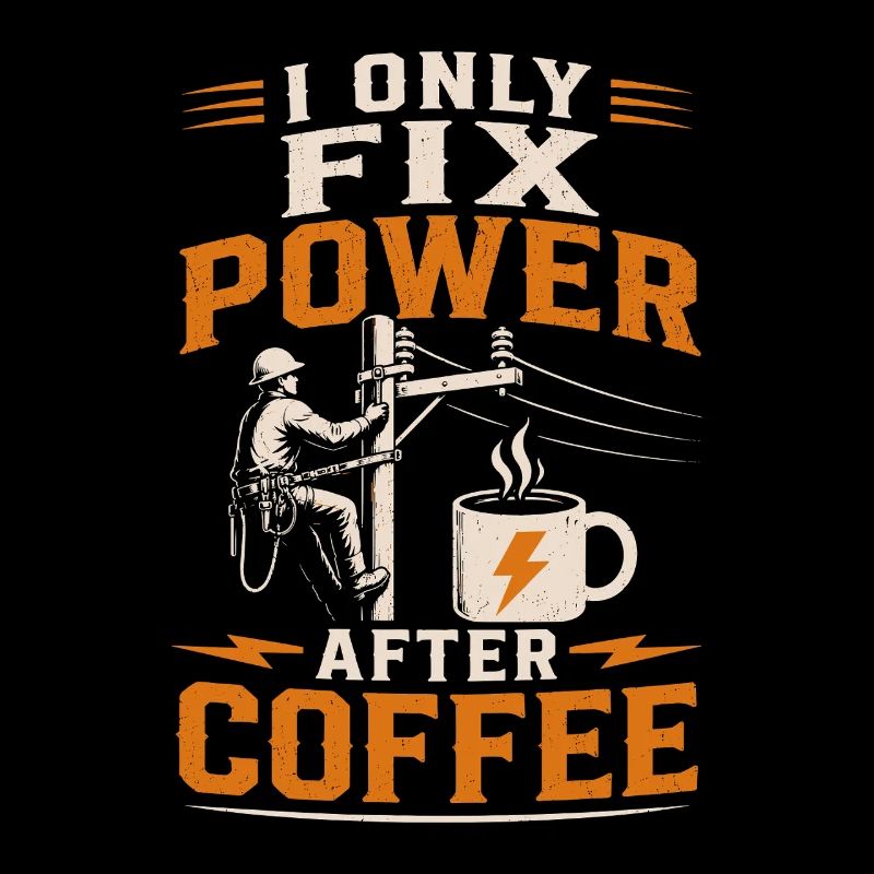 Electrician Coffee Voltage Cable Technology