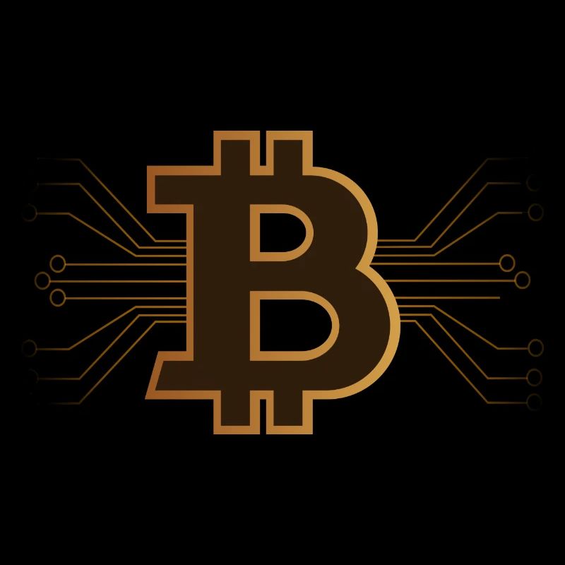 Bitcoin - Braun/Gold Kryptowährung