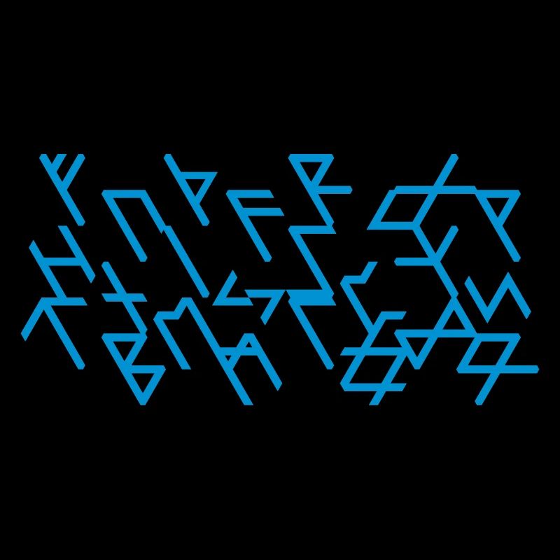 Quantum Runes Futhark 0 ©, linear, cells,2-color