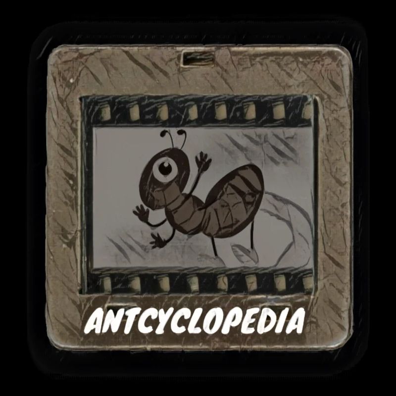 Eine einäugige Ameise auf einem Dia. Antcyclopedia
