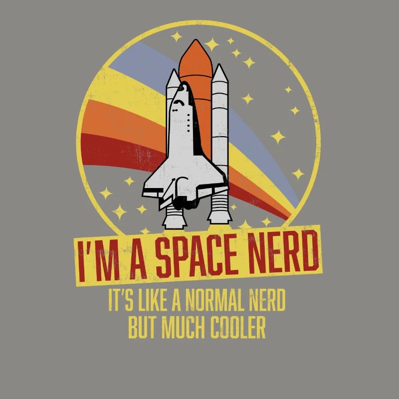 Funny space shuttle retro astronomer space nerd