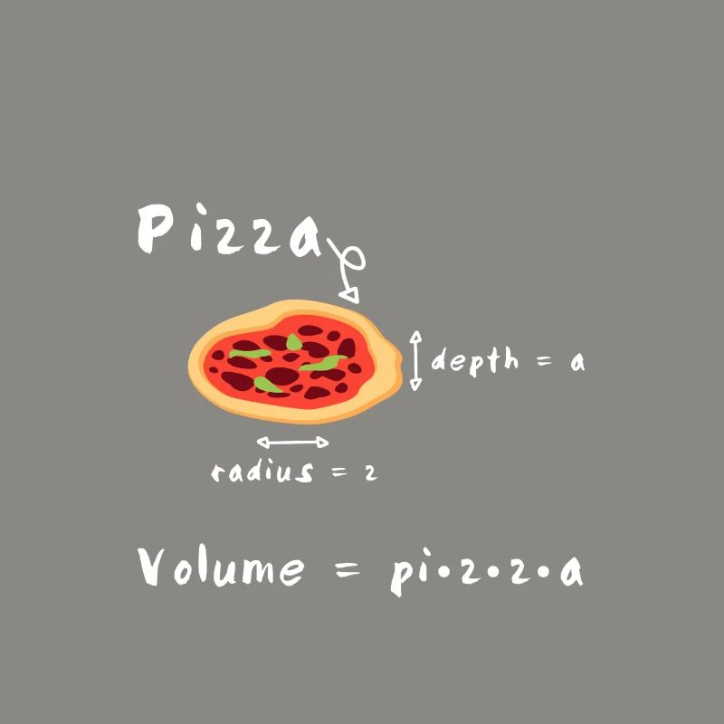 Pizza formula math math fun shirt gift