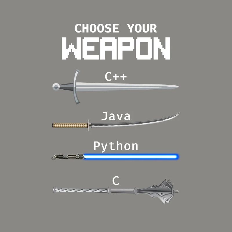 Choisissez votre programmeur Java Python Weapon C