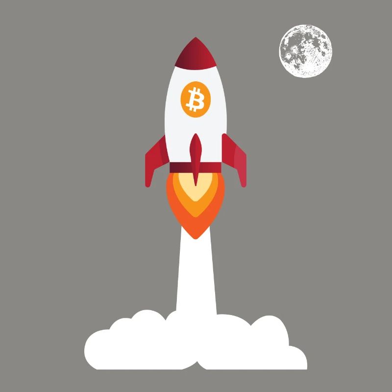 Bitcoin Rocket Moon - Cryptocurrency Bitcoins