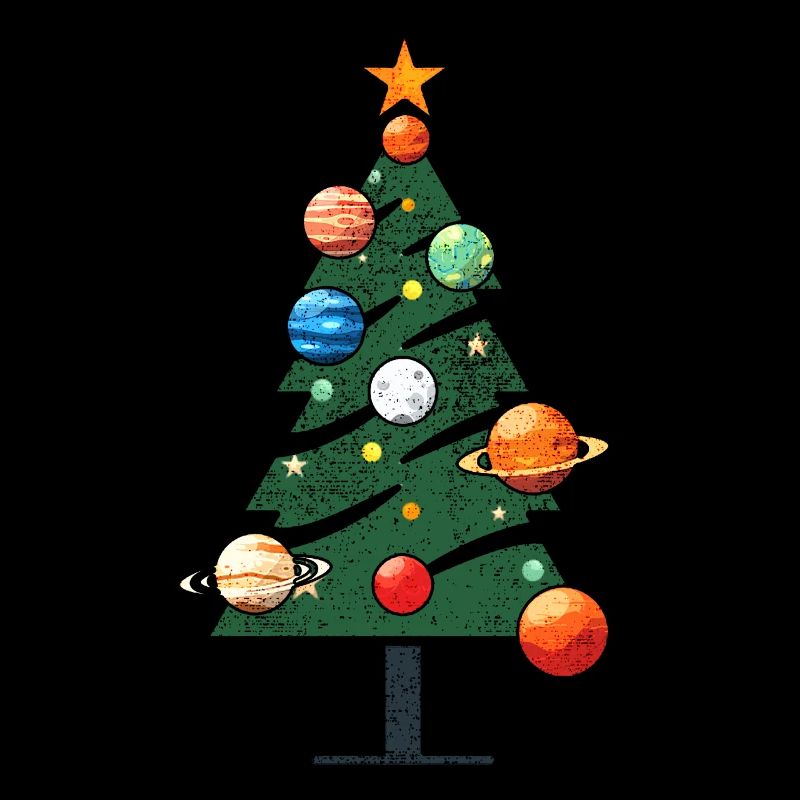 Christmas tree with planets