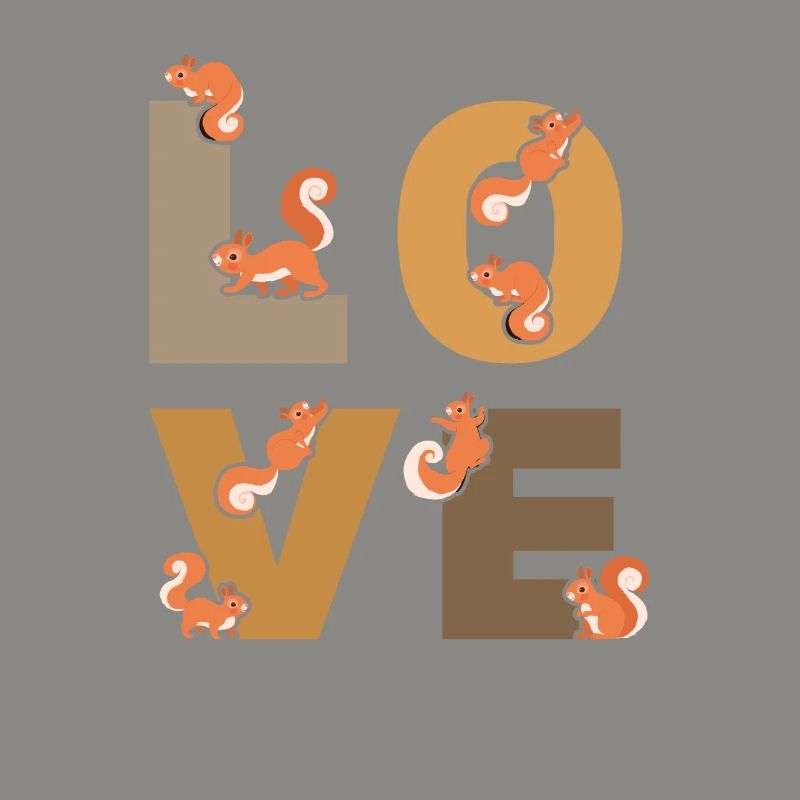 Eichhörnchen LOVE Eichhörnchen Netter Eichhörn
