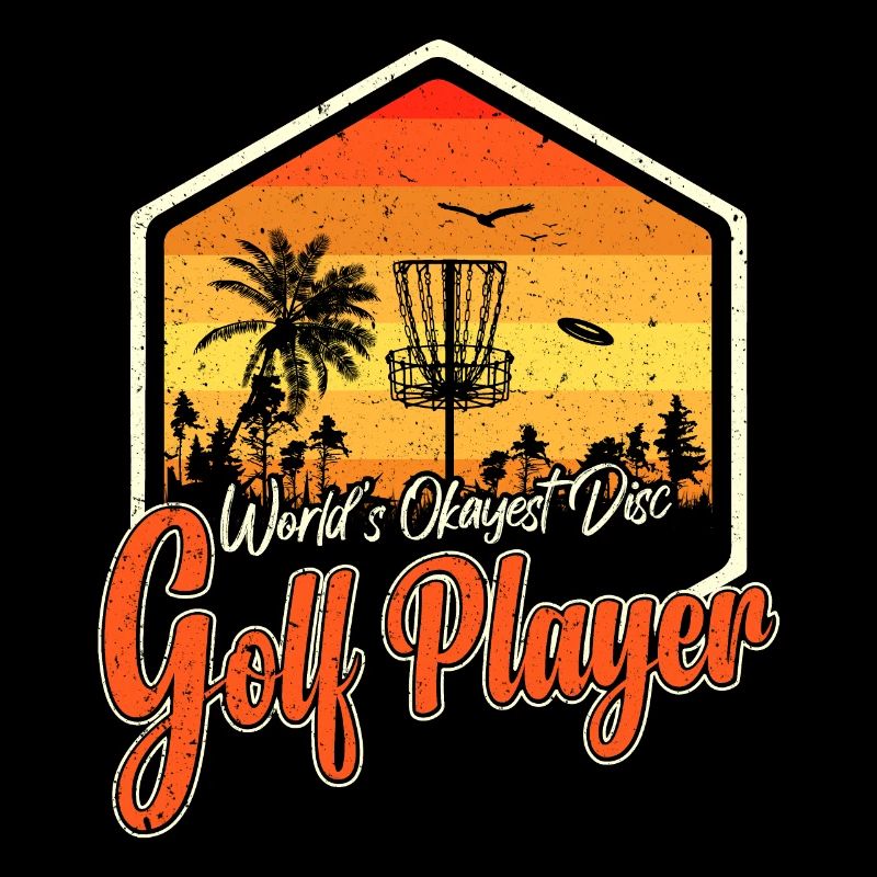 Retro Sunset Worlds Okayest Disc Golf Player