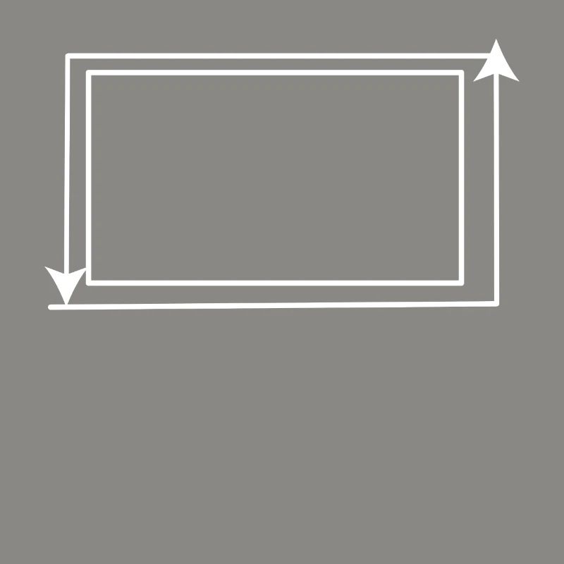 White Arrow Frame Rectangular