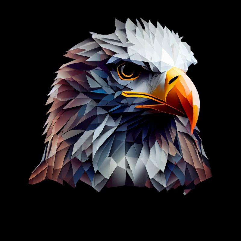 Cool polygon design with a bald eagle