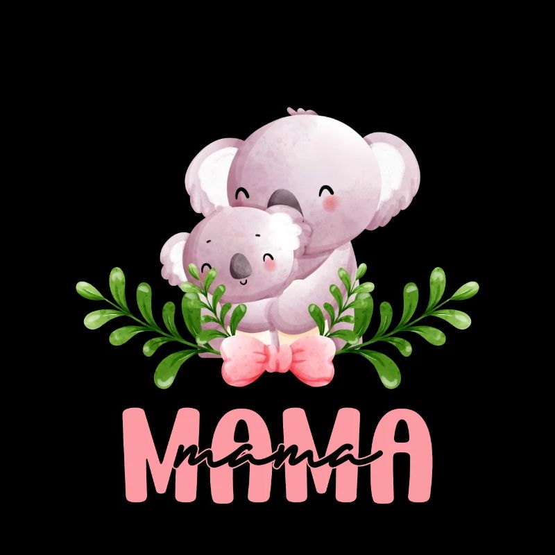 Mama Koala Mutter Kind Blumen Mutterliebe