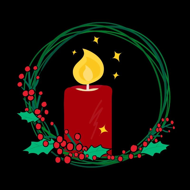 Weihnachtskranz mit Kerze