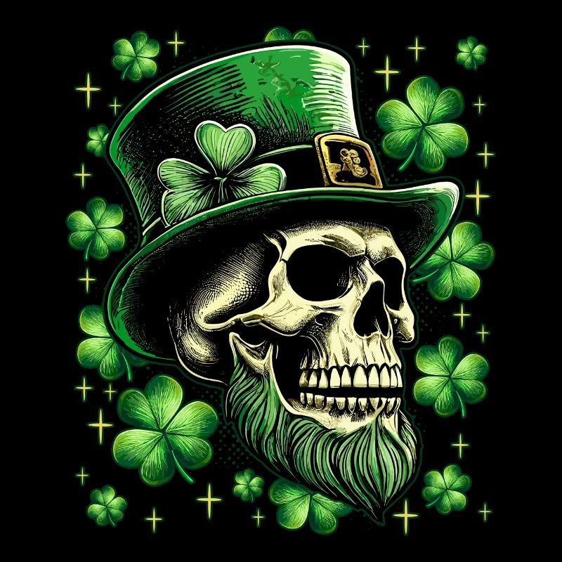 St. Patrick's Day Irish Skull