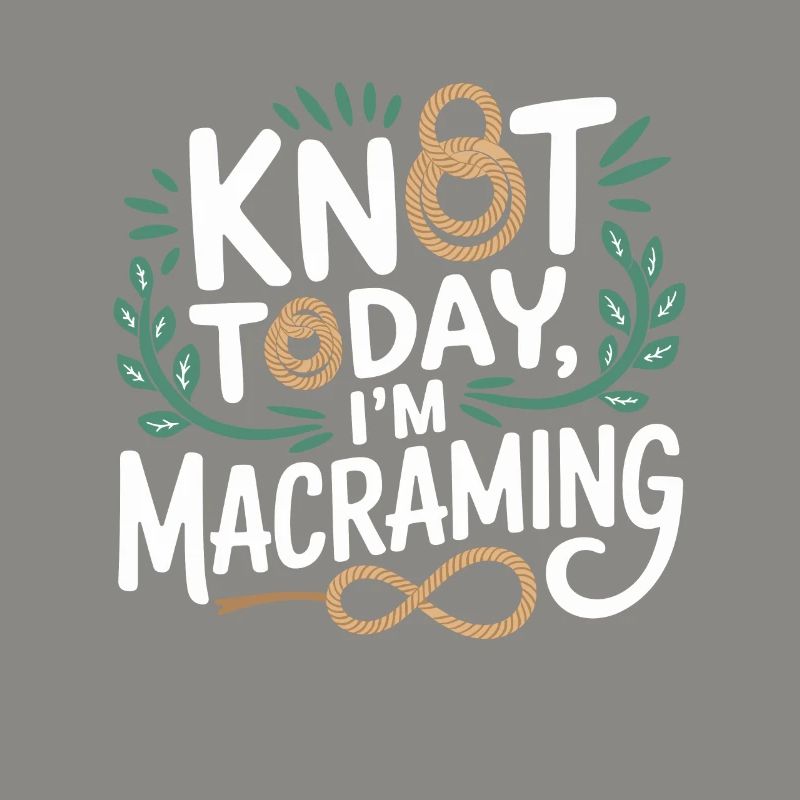 Funny macrame quote for boho macrame lovers