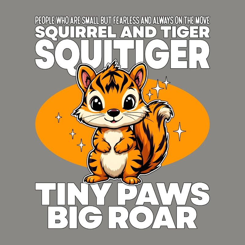TINY PAWS BIG ROAR - SQUIRREL AND TIGER - SQUITIGE