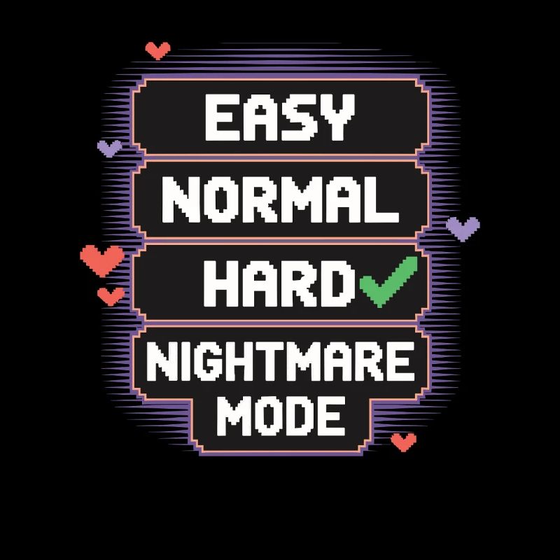 Sélectionnez la difficulté : Vie – Mode Cauchemar 8 bits