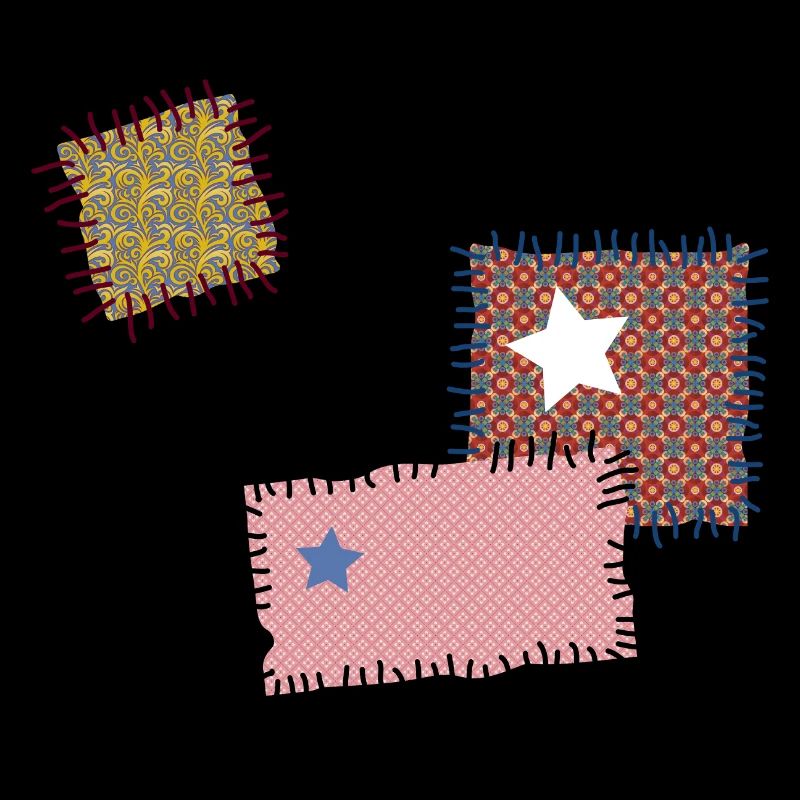 rapiéçage suture aiguille à coudre Patchwork étoiles