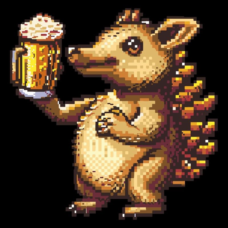 Gürteltier Pixel Bier
