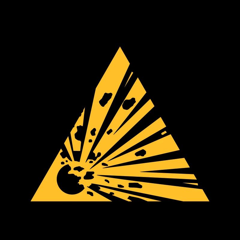 Gefahrensymbol - Sprengstoffe (2-farbig)