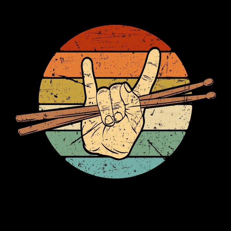 Drumming Shirt For Drummers "Drumsticks Hand"
