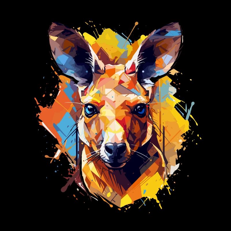 Kangaroo Paint Splash Drop Australia Paint Splash