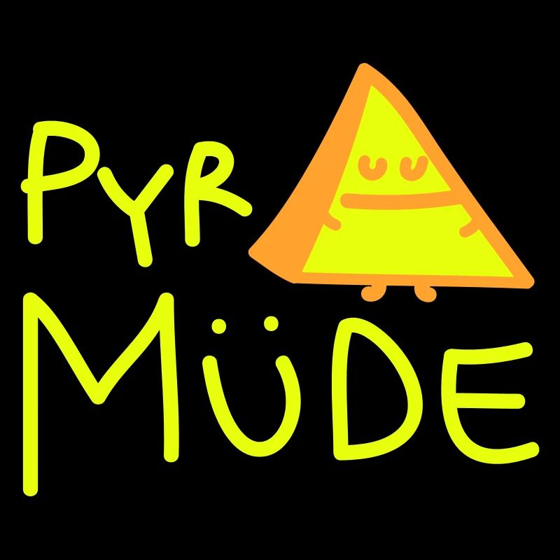 Lustige müde Pyramide b