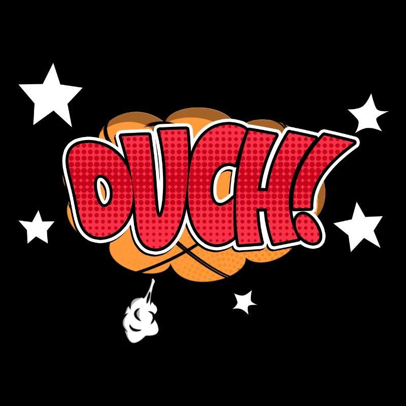Ouch! Comic Style Bubble Graffiti Lettering