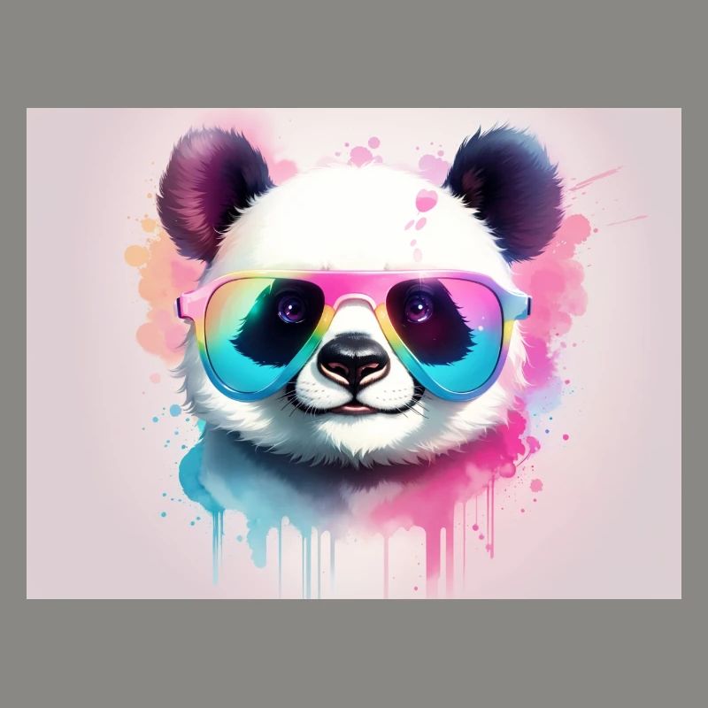 Bär mit farbiger Brille
