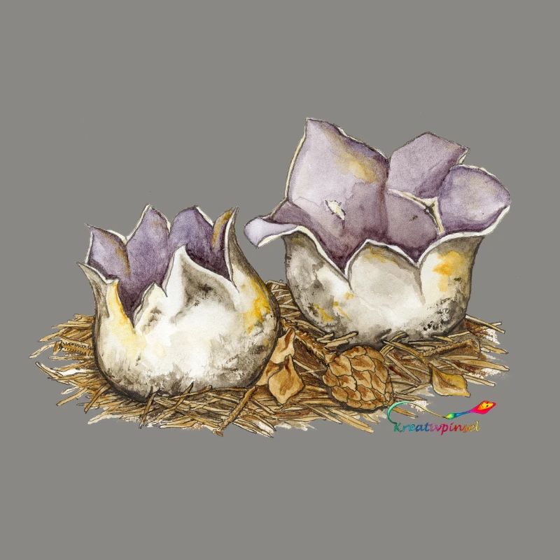 Crown cup (Sarcosphaera coronaria)