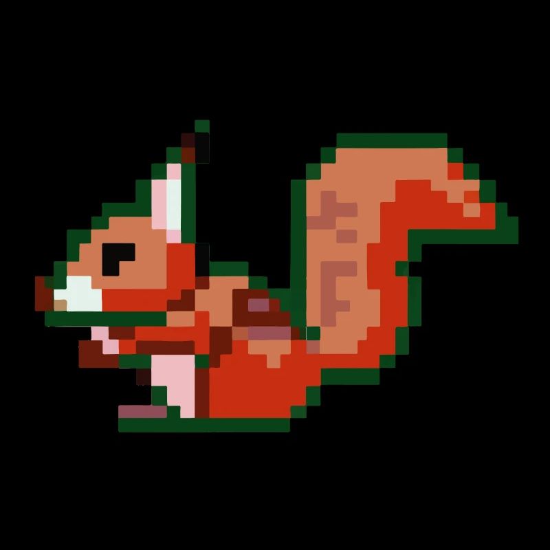 Squirrel Pixel Art Gift Idea