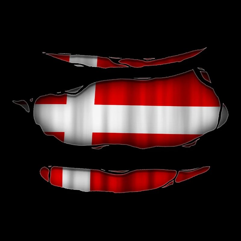 Danemark drapeau Aufgerissen 017