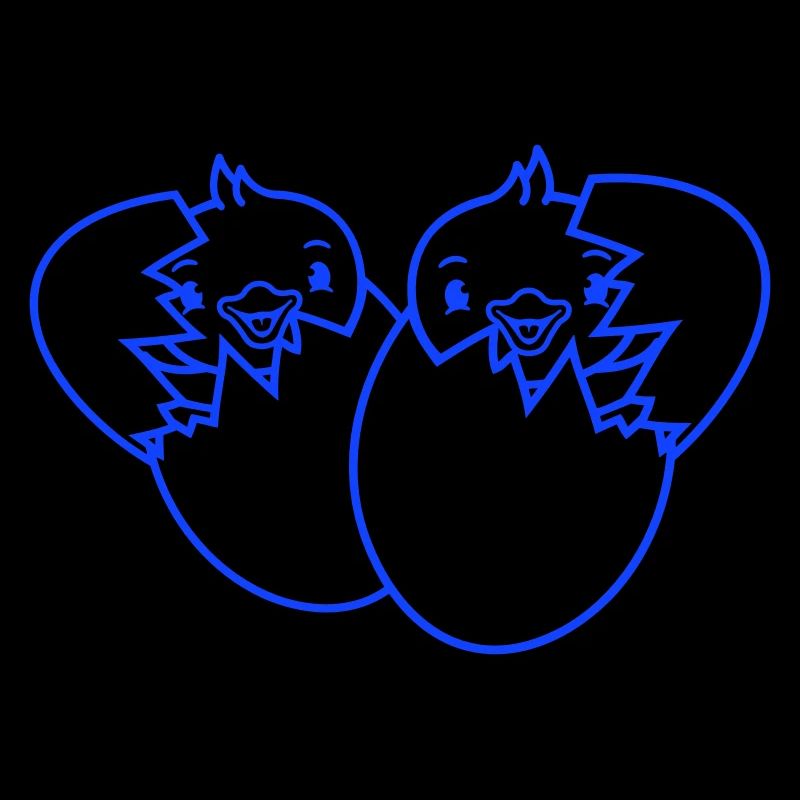 2 Birds Two Chicks Egg Hatch Born Eggshell