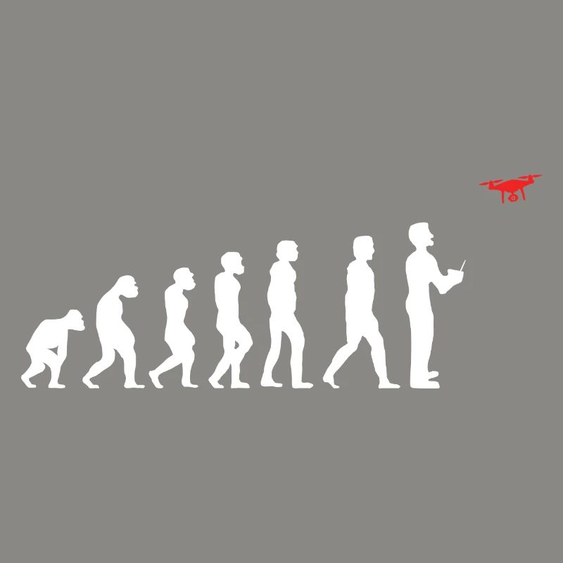 Evolution des Menschen Drohne Pilot
