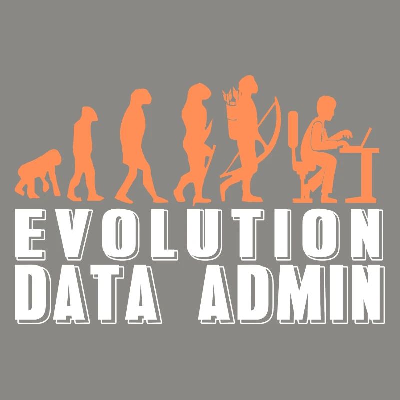 Retro Funny Evolution Of A DATA Admin T-Shirt