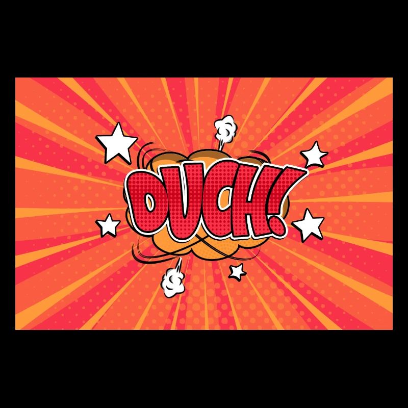 Ouch! Comic Style Bubble Graffiti Lettering