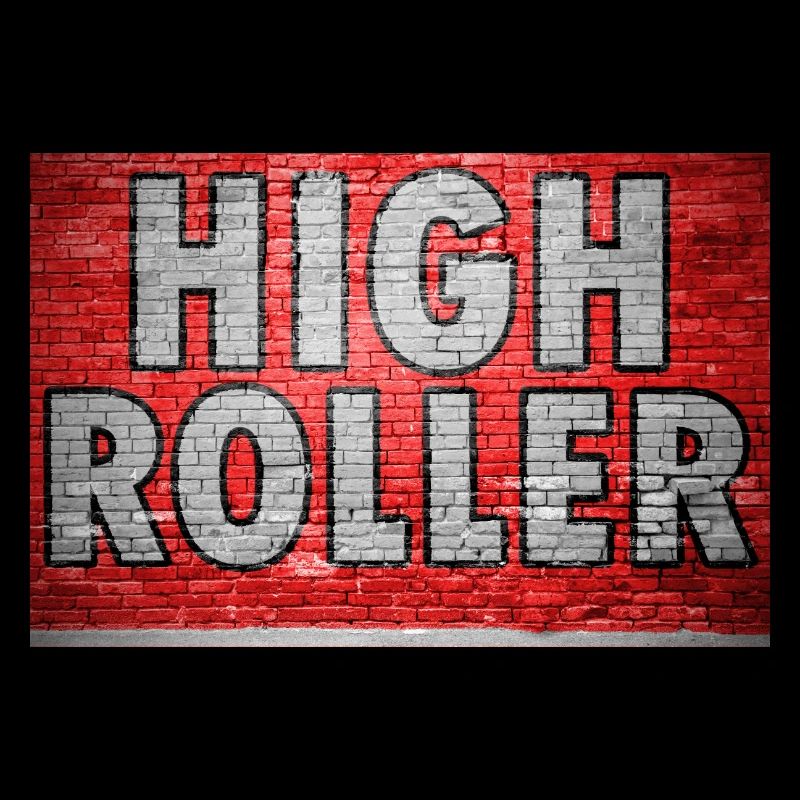 High Roller Ziegelsteinmauer Graffiti