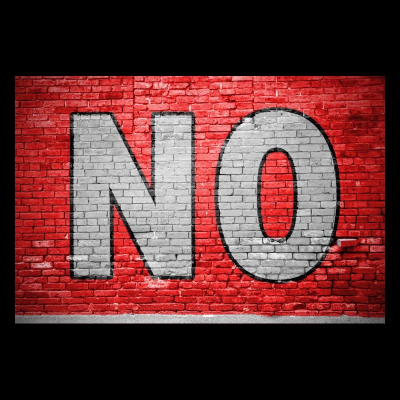 Pas de graffiti sur un mur de briques