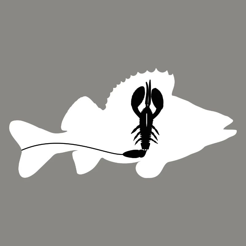 Barsch mit Creature Bait - weiß