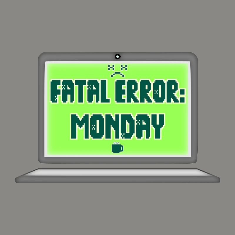 Fatal Error I Hate Mondays Geek Tech Sarcastic